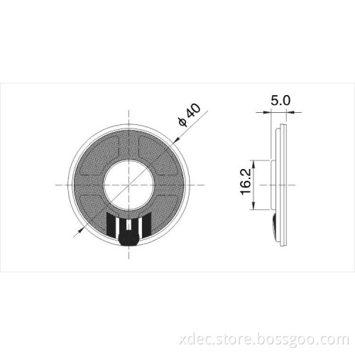 40mm Round Speaker 8 Ohm 0.5W Mylar Speaker